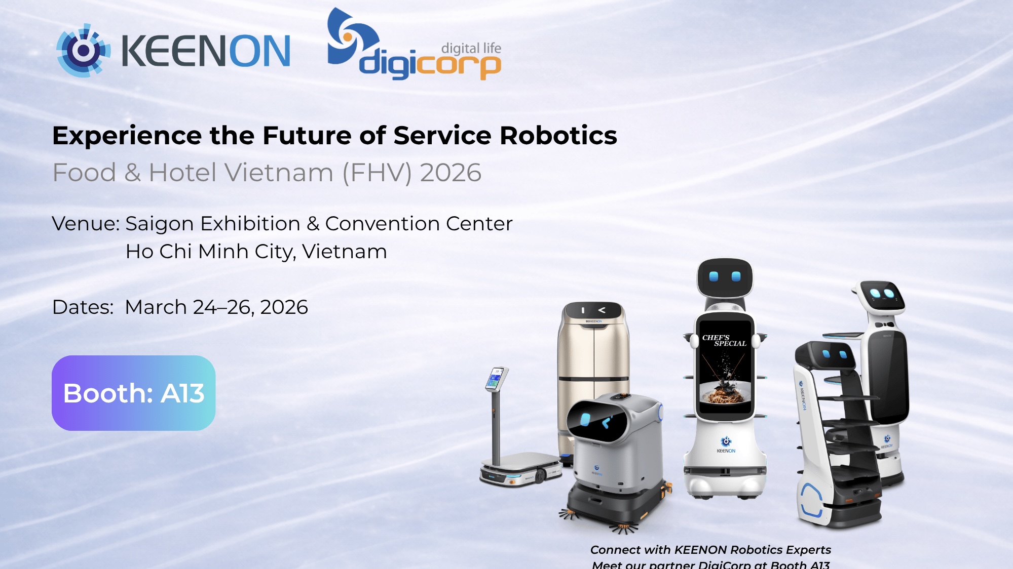 KEENON and DigiCorp to Showcase Service Robotics at Food & Hotel Vietnam 2026
